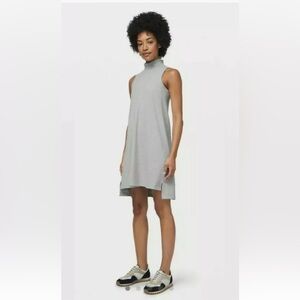 Lululemon Gone For The Week Dress Heathered Light Gray Ribbed Versatile /FLAWS
